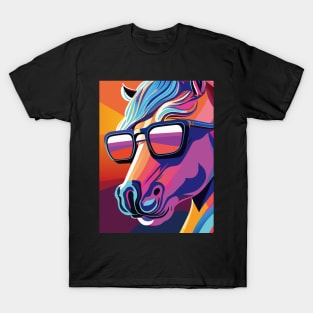 Shades of Cool: A Stylish Horse Sunglasses T-Shirt